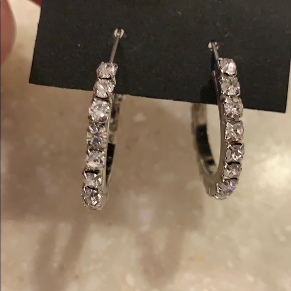 Diane Katzman Crystal Hoop Earrings - Picture 3 of 6